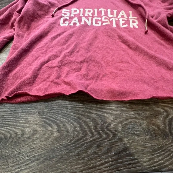Spiritual Ganger Women's Cropped Hooded Sweatshirt, Size XS, Logo, Cozy, Soft - Picture 6 of 15